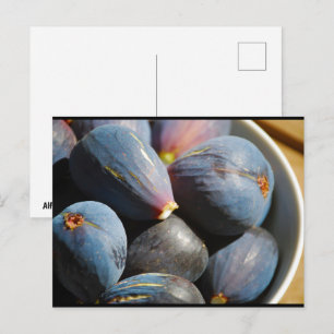 Carte Postale Fruit de Figue Violette dans un Bol