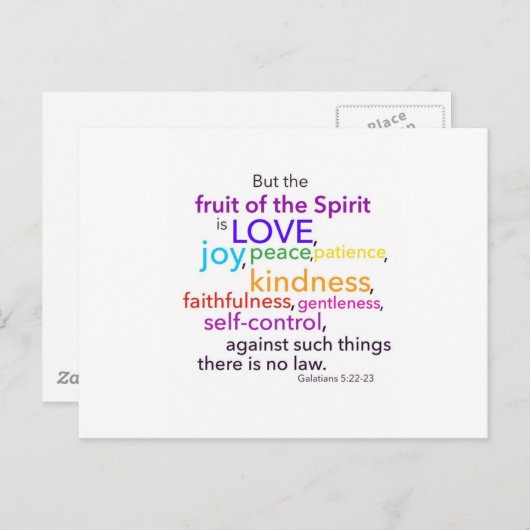 Carte Postale Fruit de l'Esprit (Devant / Derrière)