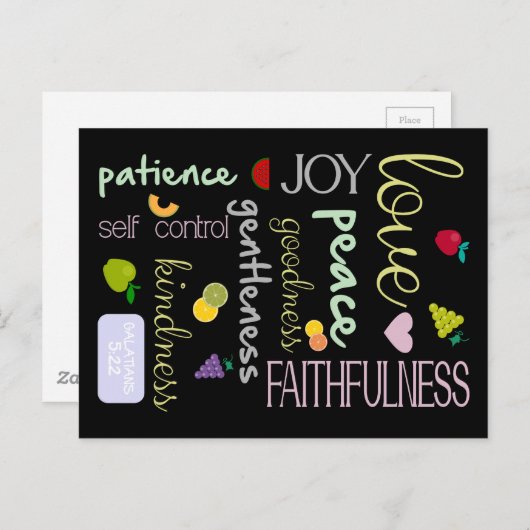 Carte Postale fruit de l'esprit (Devant / Derrière)