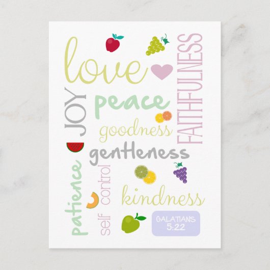 Carte Postale fruit de l'esprit (Devant)