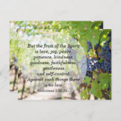 Carte Postale Fruit de l'Esprit Bible Mémoire Verse (Devant / Derrière)