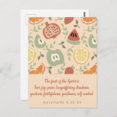 Carte Postale Fruit de l'Esprit Écriture Abstraite (Devant / Derrière)