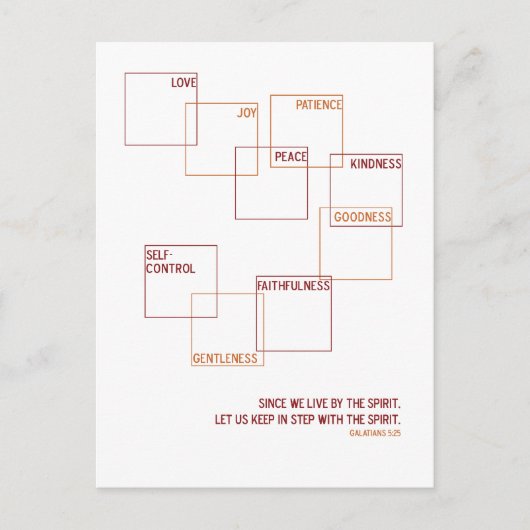 Carte Postale Fruit de l'Esprit moderne design (Devant)