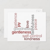 Carte Postale Fruit de l'Esprit Word Art (Devant / Derrière)