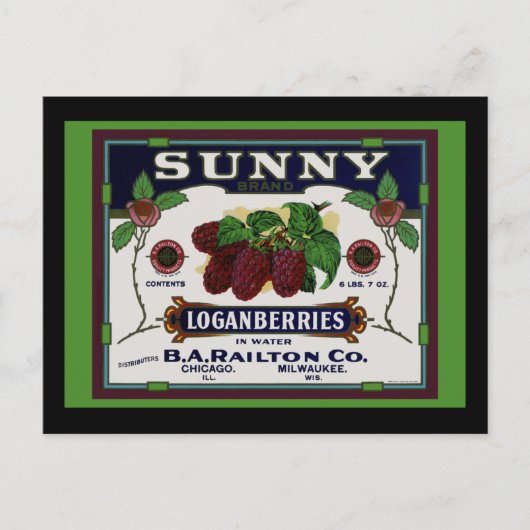 Carte Postale Fruit de Loganberry (Devant)