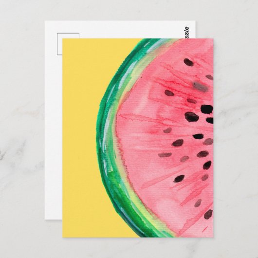 Carte Postale Fruit de pastèque (Devant / Derrière)