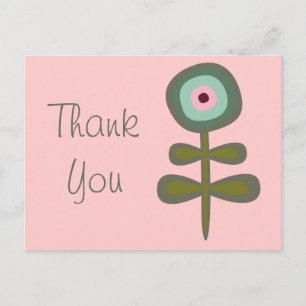 Carte Postale Fruit Fleur Cool mignonne Girl Retro Floral