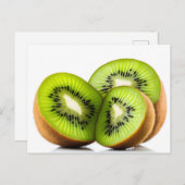 Carte Postale Fruit kiwi vert (Devant / Derrière)