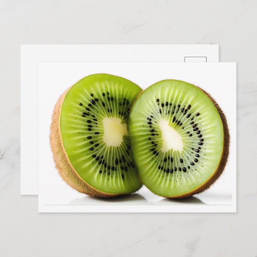 Carte Postale Fruit kiwi vert (Devant / Derrière)