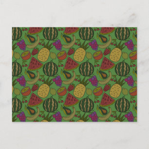 Carte Postale Fruit motif transparent motif de surface de frui