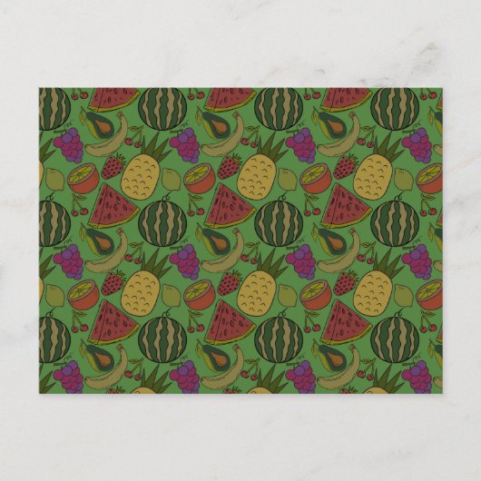 Carte Postale Fruit motif transparent | motif de surface de frui (Devant)