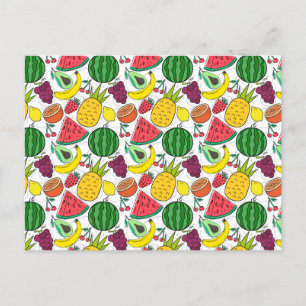 Carte Postale Fruit motif transparent motif de surface de frui