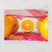 Carte Postale Fruit orange pour végétalien et végétalien (Devant)
