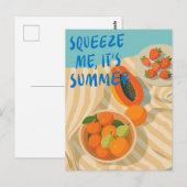 Carte Postale Fruit Tropical Moderne d'Été (Devant / Derrière)