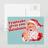 Carte Postale Fruitcake Vous Donne Flatulence (Devant / Derrière)