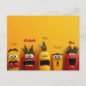 Carte Postale Fruits amusants (Devant)