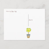 Carte Postale Fruits Arbres, Bonjour mon ami (Dos)