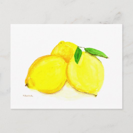 Carte Postale Fruits aux citrons jaunes (Devant)