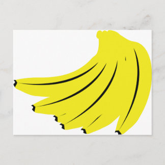 Carte Postale fruits de bananes jaunes