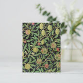 Carte Postale Fruits de Grenade Foncé de William Morris (Debout devant)