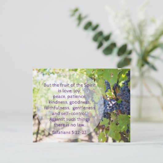 Carte Postale Fruits de l'Esprit Bible Verse (Debout devant)