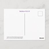 Carte Postale Fruits de l'Esprit Bible Verse (Dos)