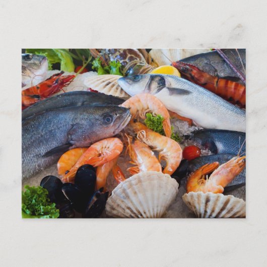 Carte Postale Fruits de mer variés (Devant)