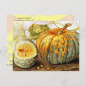 Carte Postale FRUITS DE SAISON / Halloween CITROUILLE, Thanksgiv (Devant / Derrière)