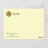 Carte Postale FRUITS DE SAISON -PROSPÉRITÉ Recette (Dos)