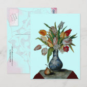 CARTE POSTALE FRUITS DE SAISON - TULIPS (Devant / Derrière)