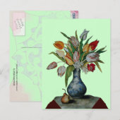 CARTE POSTALE FRUITS DE SAISON - TULIPS (Devant / Derrière)