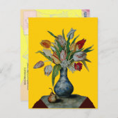 CARTE POSTALE FRUITS DE SAISON - TULIPS (Devant / Derrière)