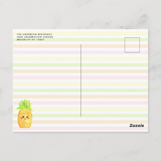 Carte Postale Fruits d'été mignons à deux tti 2e anniversaire (Dos)