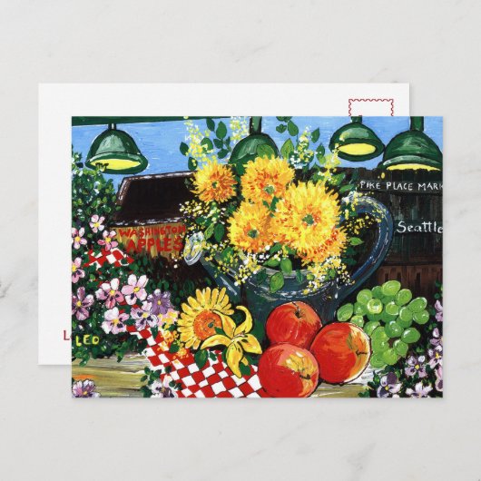 Carte Postale Fruits et fleurs (Devant / Derrière)