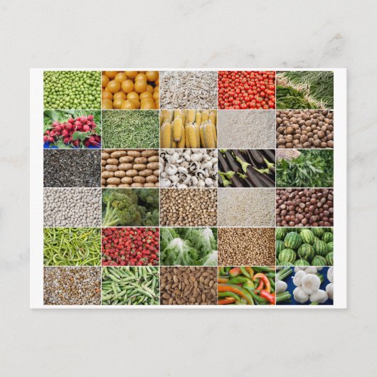 Carte Postale Fruits et légumes (Devant)