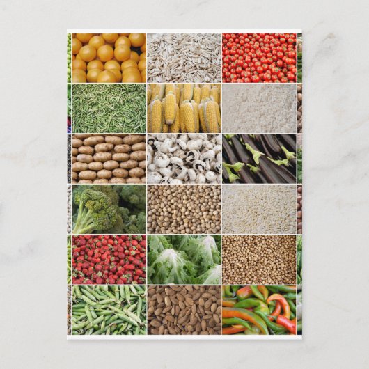 Carte Postale Fruits et légumes (Devant)