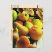 Carte Postale Fruits et légumes, pommes et poires (Devant / Derrière)