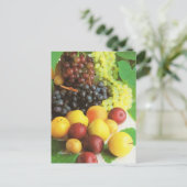 Carte Postale Fruits et légumes, raisins et prunes (Debout devant)