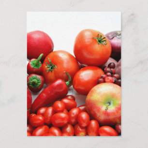 Carte Postale Fruits Et Légumes Rouges