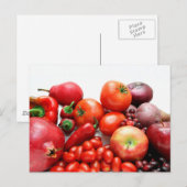 Carte Postale Fruits Et Légumes Rouges (Devant / Derrière)