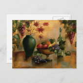 Carte Postale Fruits et vin aux teintes d'automne (Devant / Derrière)