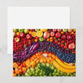 Carte Postale Fruits Légumes Aliments sains Régime végétarien (Devant / Derrière)