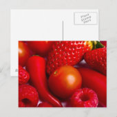 Carte postale Fruits/Légumes rouges (Devant / Derrière)