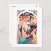Carte Postale Fruits, Mucha (Devant / Derrière)