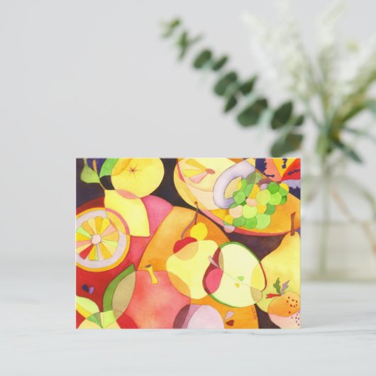 Carte Postale Fruits pour une recette longue vie (Debout devant)