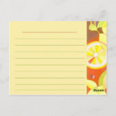 Carte Postale Fruits pour une recette longue vie (Dos)