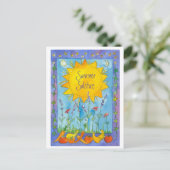 Carte Postale Fruits soleil Aquarelle Fleurs été Solstice (Debout devant)