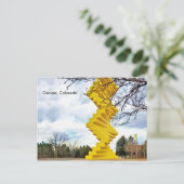 Carte Postale Fry français à l'air de mur Jaune articulé Denver (Debout devant)