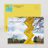 Carte Postale Fry français à l'air de mur Jaune articulé Denver (Devant / Derrière)