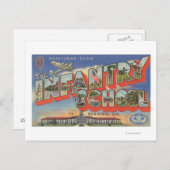 Carte Postale Ft. Benning, Géorgie - École d'infanterie (Devant / Derrière)